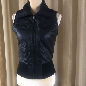 Top Ci Sono By Cavalini Vest Black Jacket Size S